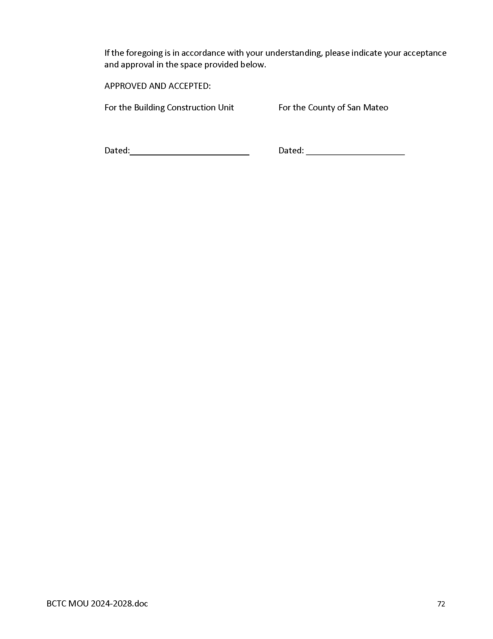 Side Letter Agreement – Employee & Labor Relations